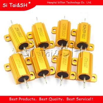 

25W Aluminum Power Metal Shell Case Wirewound Resistor 0.01 ~ 30K 0.05 0.1 0.5 1 2 3 5 6 8 10 20 100 150 200 300 500 1K 10K ohm