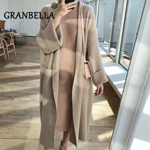 Осень-зима, длинный кардиган, свитер,, Повседневный, длинный рукав, карманы, вязаный кардиган, топы, женский, свободный, вязаный, куртка, пальто