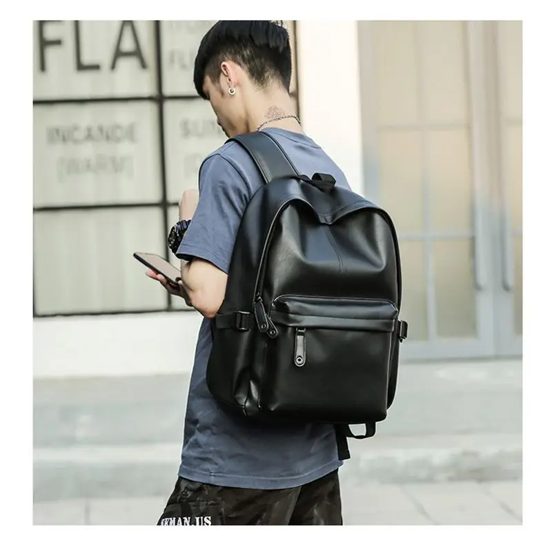 Weysfor Fashion Men Laptop Backpack Backpacks for Teenager Luxury Designer PU Leather Backpacks High Quality Travel Backpacks
