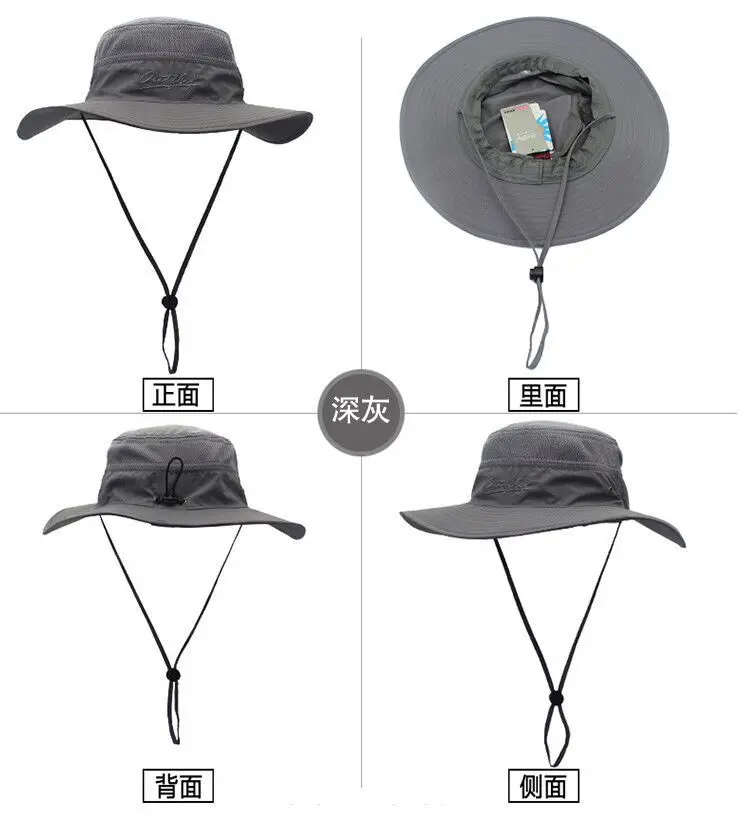 Выходная шляпа от солнца Рыбацкая шляпа Плавательная шапочка летняя Кепки Солнцезащитная шляпа для мужчин и женщин