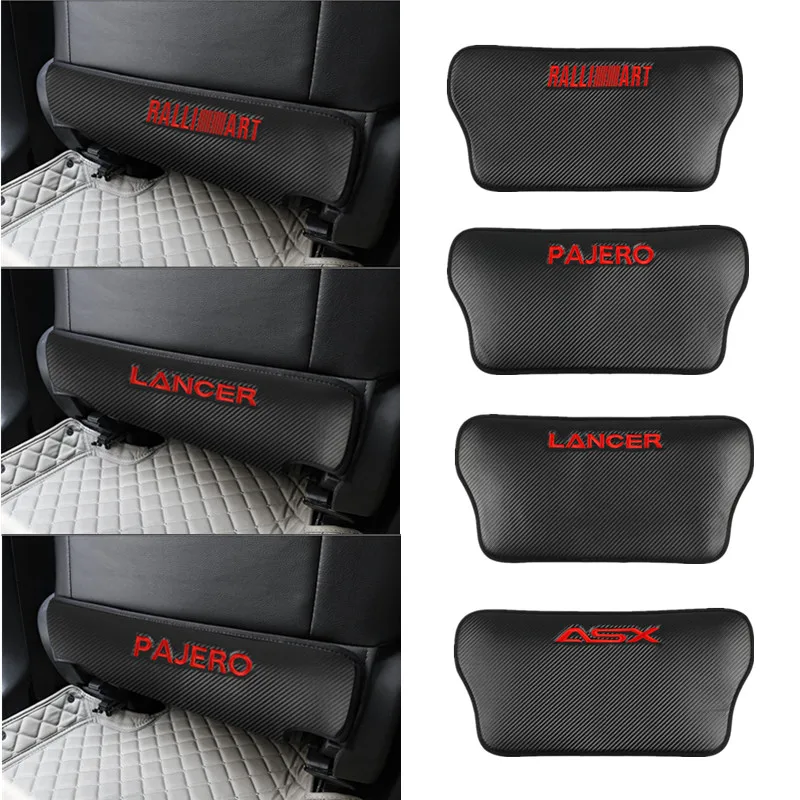 1pcs Universal Car Back Protector Cover Seat Anti-Kick Cushion Pad for Mitsubishi ASX Lancer Pajero Ralliart Accessories | Автомобили и
