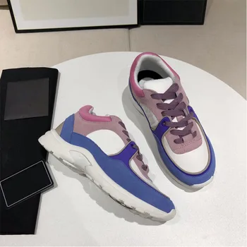 

High Quality Platform Ladies Sneakers Spring Autumn Breathable Lace-up Women Summer Casual Patchwork Female Sneakers
