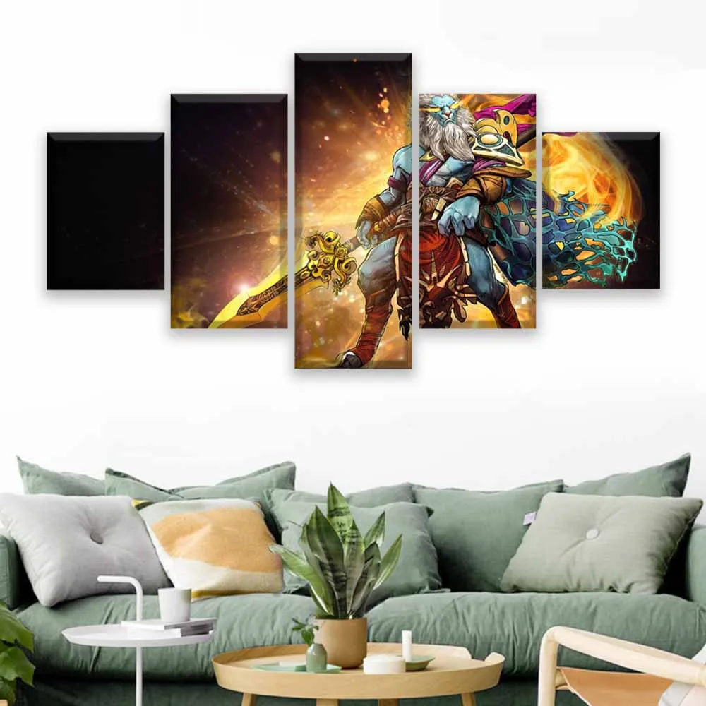  Modern Canvas Painting Modular Game Poster 5 Pieces 2 DotA Juggernaut Wall Art Home Decor Boys Room