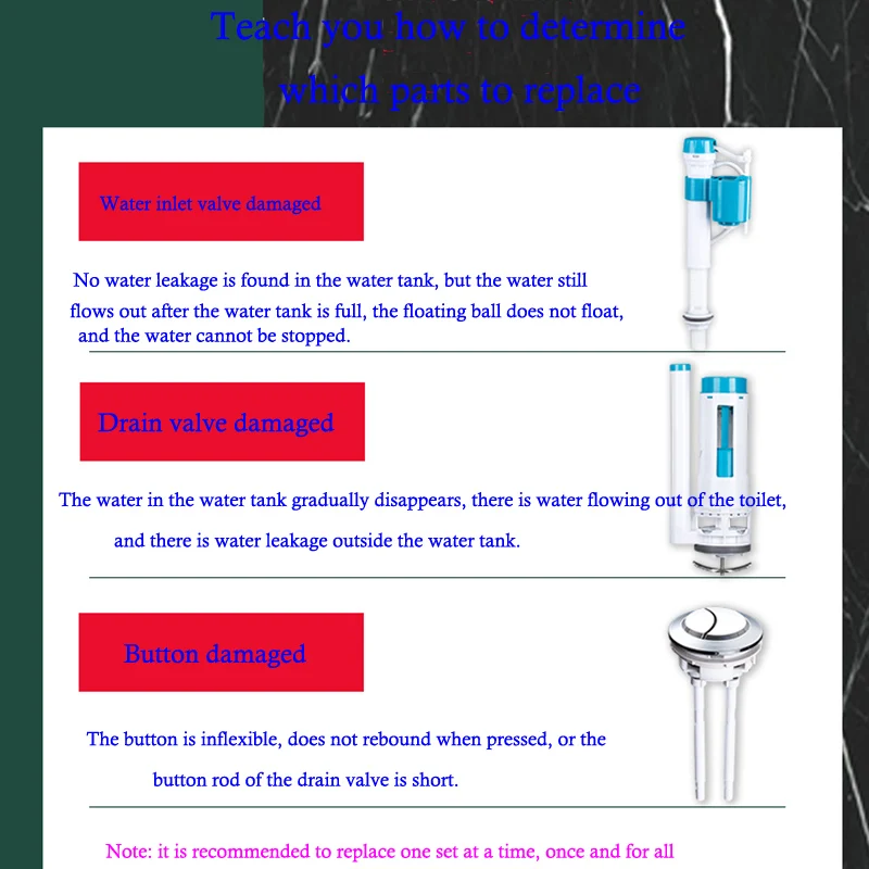 Description Picture 2 of itemGeneral Toilet Water Tank Accessories, Water Inlet Valve, Flush Tank, Drainage Toilet Water Supply Device