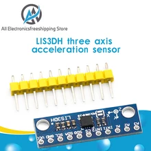 Lis3dh triaxial aceleração sensor de temperatura três conversores movimento acelerômetro módulo placa desenvolvimento substituir adxl345