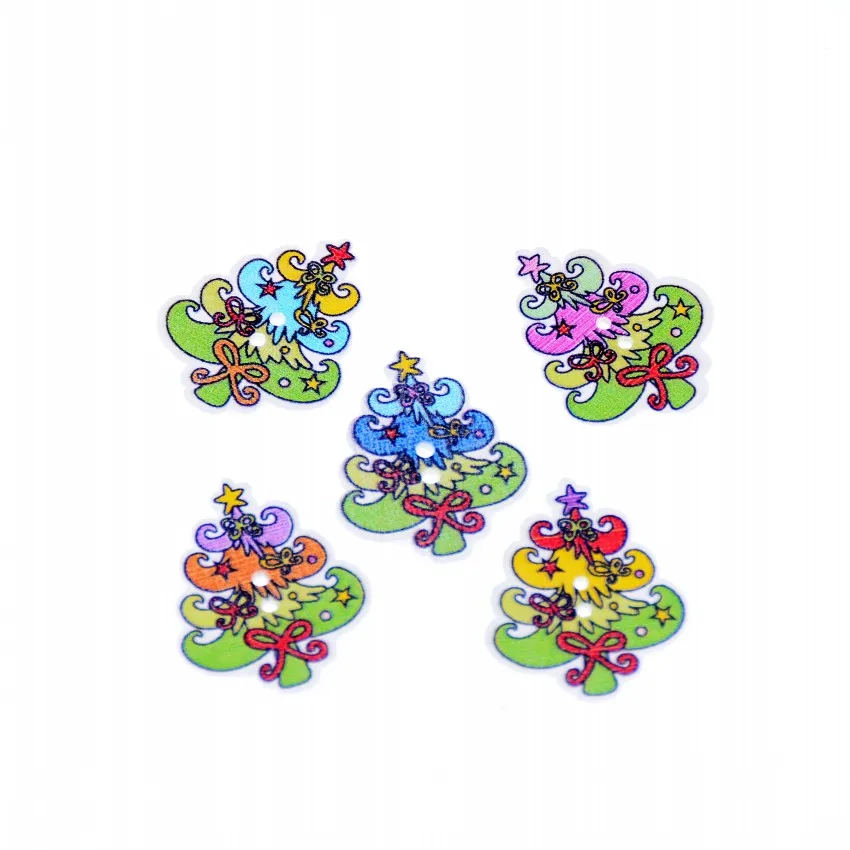 50PCS 30x24mm 10-50 шт. Рождественские декоративные кнопки деревянные швейные кнопки для скрапбукинга - Цвет: 50PCS 30x24mm