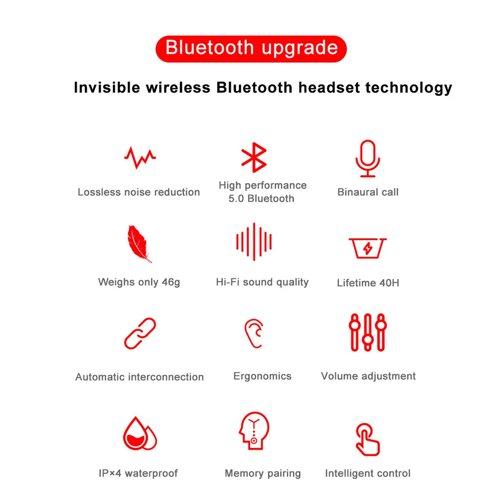 TWS Bluetooth наушники 300 мАч светодиодный дисплей беспроводной Bluetooth V5.0 наушники DSP стерео водонепроницаемые наушники с микрофоном
