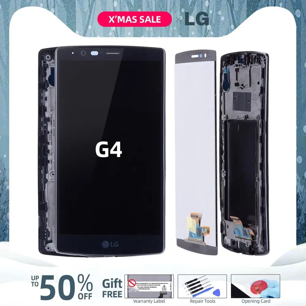 Comprar Pantalla LCD Para LG G4 H810 H811 H818 Display Cristal Táctil digitalizador Con Marco Completa Original Negra