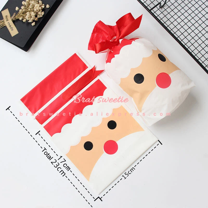 red santa bag Формочки для печенья рождественские носки Санты Снеговик Снежинка звезда печенье Рождественская елка для выпечки торта инструменты для рождественских подарков - Цвет: red santa bag