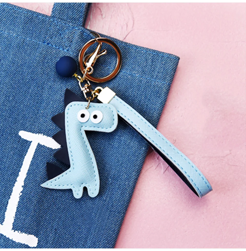 Милый брелок для ключей динозавры мультфильм животное кукла брелок Kawaii креативный брелок для ключей сумка автомобиль ювелирный подвесной Шарм для женщин девочек Подарки