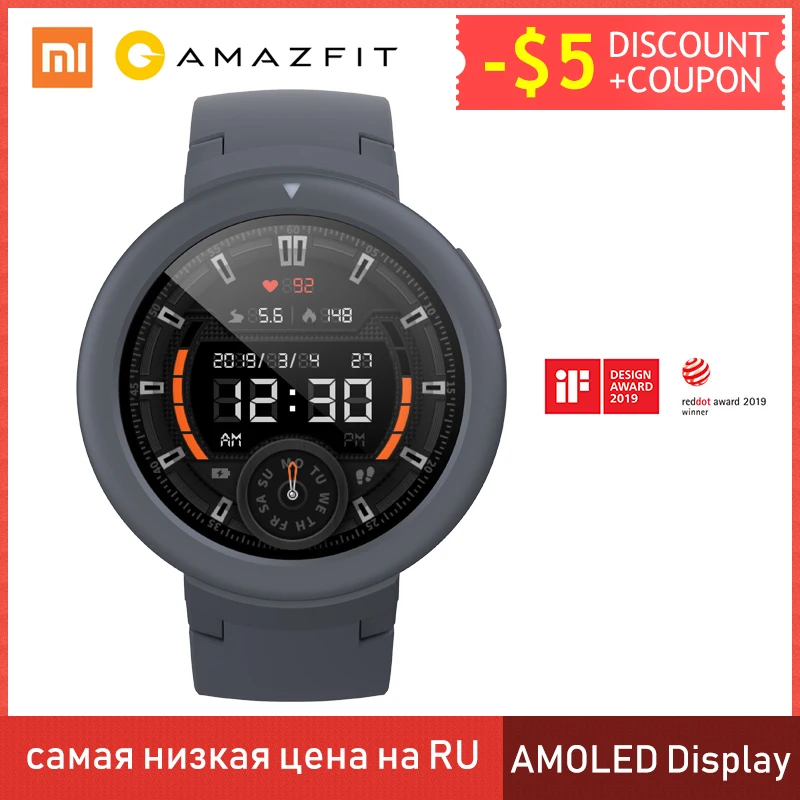 Новинка 2019 Amazfit Verge Lite умные часы английская версия gps спортивные | Электроника