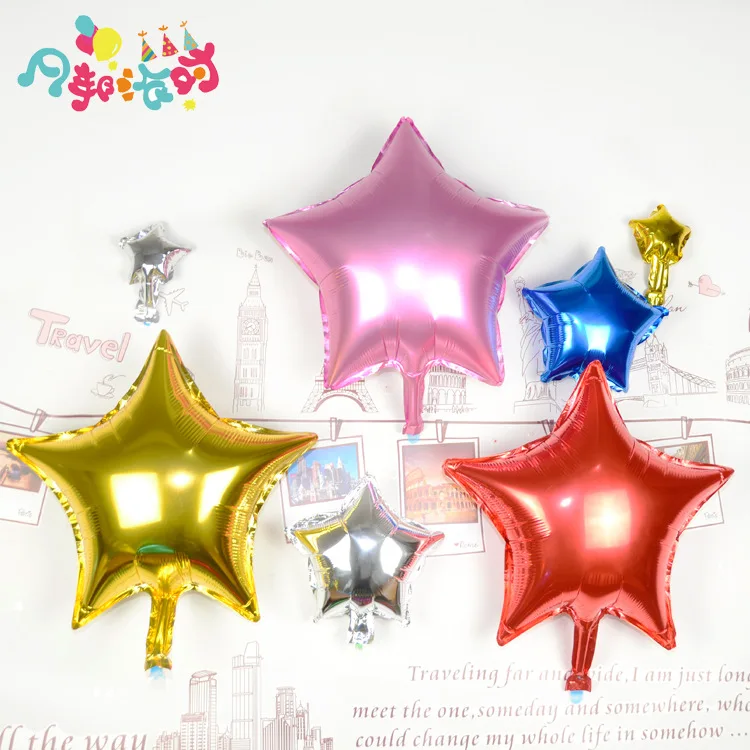 18-Inch Five-pointed Star Aluminum Film Balloon Birthday Wedding Decorative Holiday Celebration Decoration Aluminum Film Balloon