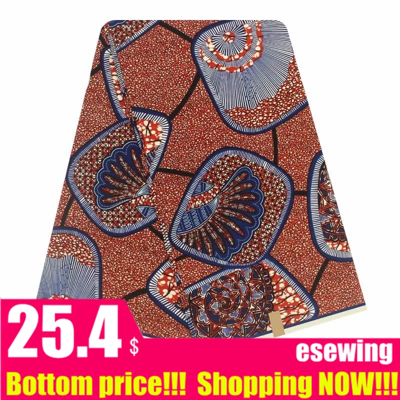 Нигерийский Африканский Анкара Золотой настоящий мягкий воск принт восковая ткань, цветок воды хлопок африканская одежда материал