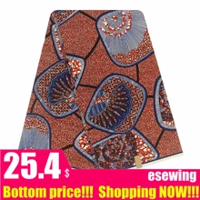 Нигерийский Африканский Анкара Золотой настоящий мягкий воск принт восковая ткань, цветок воды хлопок африканская одежда материал