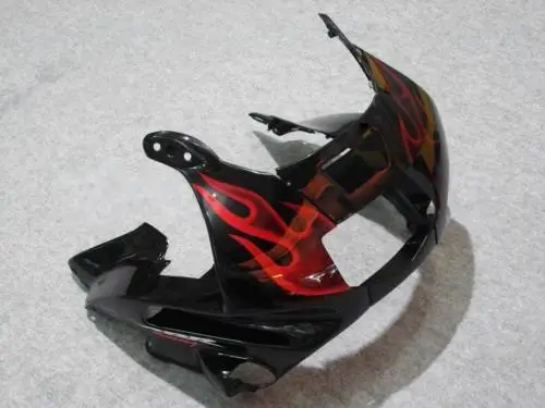 Пластик обтекатель комплект для HONDA 91 92 93 94 CBR 600 F2 Красный Пламя в черном цвете Обтекатели CBR600 1991 1992 1993 1994 PR18