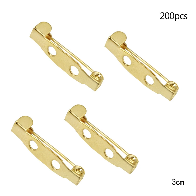 200pcs 3cm MIUSIE 200 шт Брошь булавка брошь задняя Пряжка булавка безопасная Брошь-заколка имя значок шитье DIY Ювелирная фурнитура ювелирные аксессуары - Цвет: 200pcs 3cm