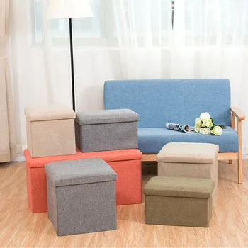 

Multi-function Folding Storage Stool Sit Box Shoes Stool Storage Box Organizer with Cover for Home Storage Organization 8 Colors