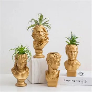 

Modern Creative Portrait Statue Vase Flower Pot Resin Decoration Flower Pot Vase Art Sculpture Flower Pot Home Decoration