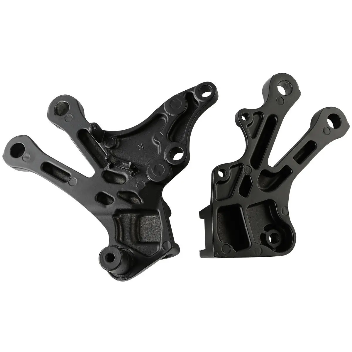 Motorcycle Front Footrest Foot Pegs For KAWASAKI ZX10R 2004-2005 04 05 Silver Matte Black