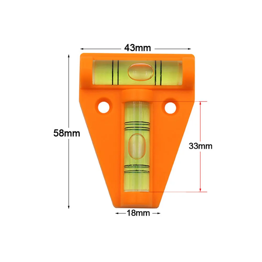 spirit level 1pc Mini T Type Spirit Level Measurement Instrument Triangular Level T-type Spirit Bubble Shell Plastic Measuring Tools
