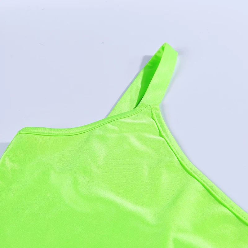 InstaHot Green боди с вырезами на бретельках с одним рукавом и открытой спиной без рукавов сексуальный комбинезон женский модный обтягивающий Повседневный боди