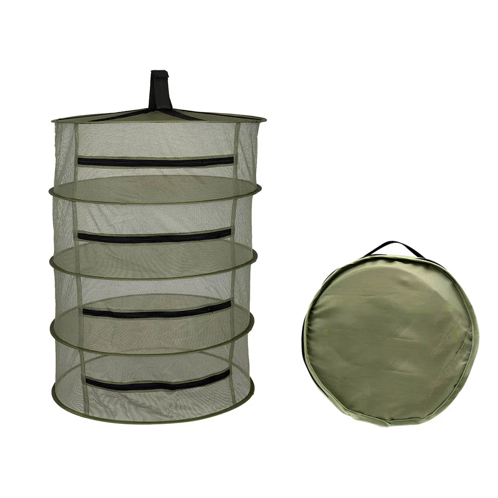 Army Green 4floors Бытовая сушилка для трав сетка 4/6 слоев травы сушилка черная сетка подвесная сушилка с молнией многофункциональная домашняя - Color: Army Green 4floors