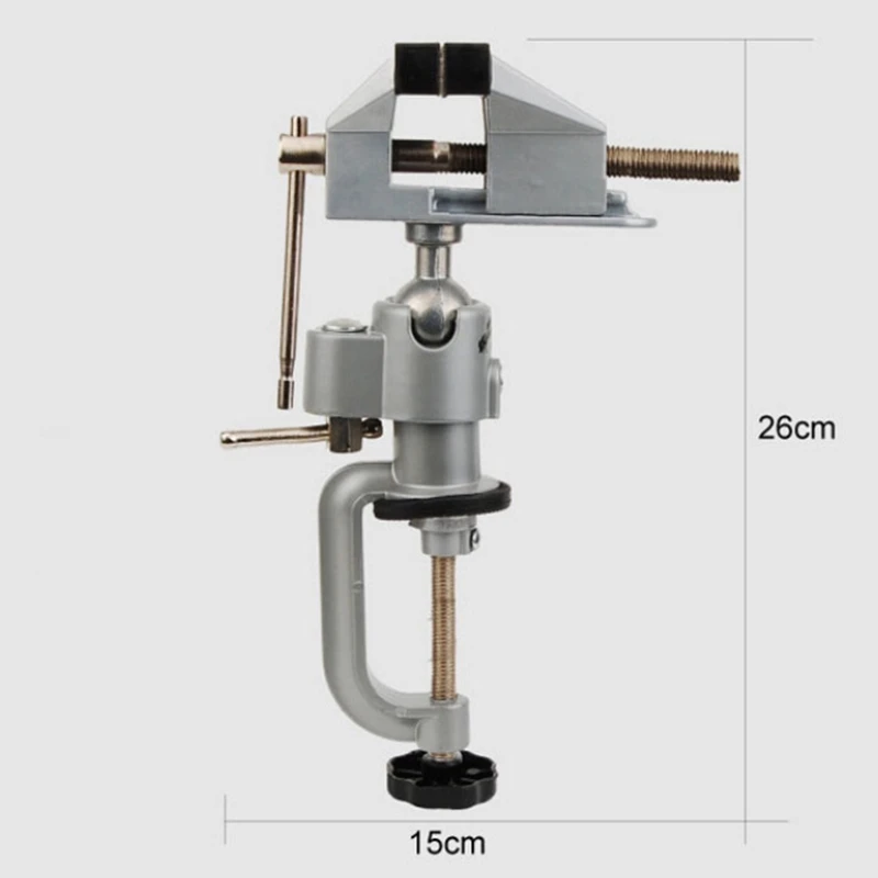 Mini Bench Vice Grinder Accessory Electric Drill Stand Holder Drill Stent Clip-On Clamp Vice Vise Swivel Bench Screw Tool