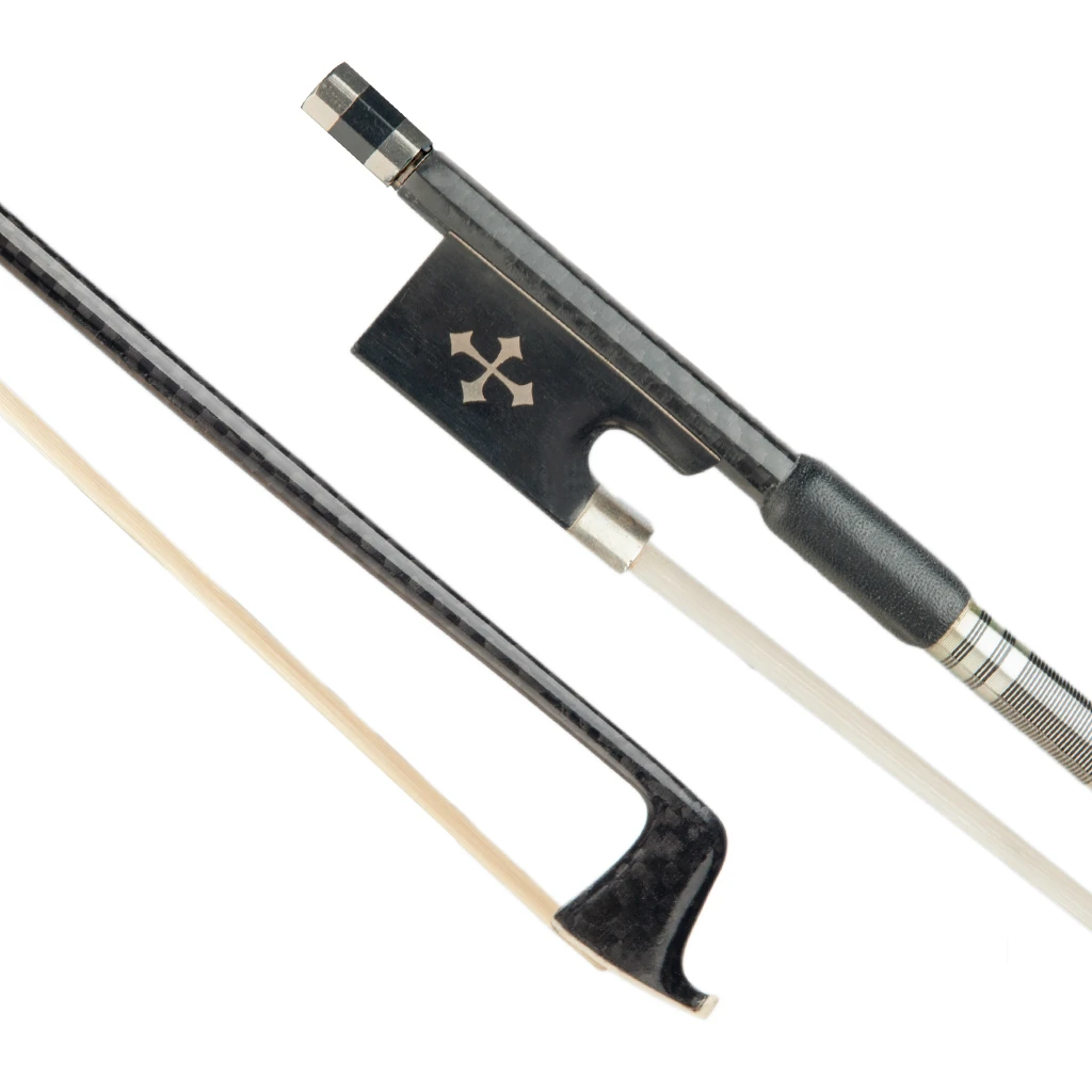

New 4/4 Violin Bow Plaid pattern Carbon Fiber Violin Bow Cross Pattern Frog For 4/4 Violin Bow Of High Quality