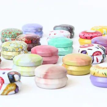 

12pcs Mini Elegant Flower Tin Box DIY Candle Jar Balm Round Empty Lipstick Case