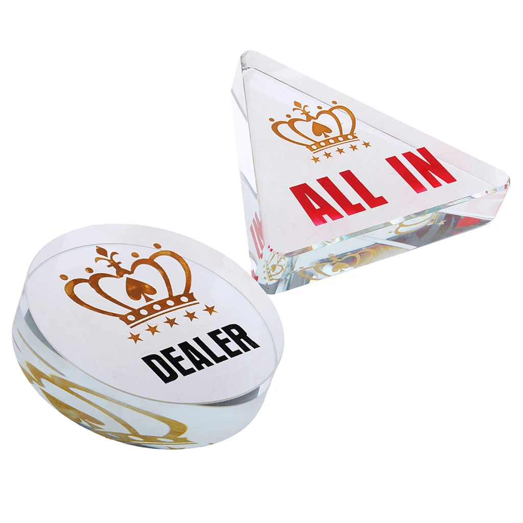 Acrylic Dealer Chip Poker Guard Cards Entertainment Accessories Gift