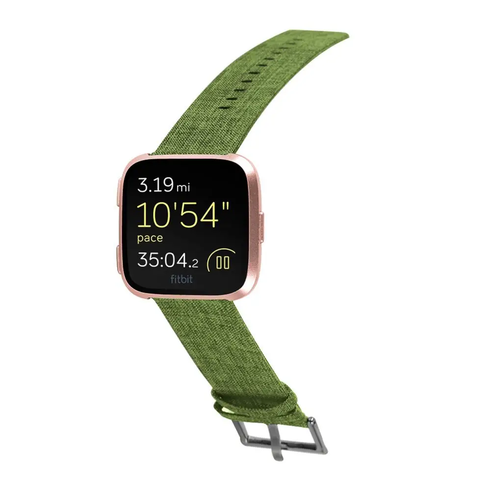 Холст часы ремешок с пряжкой Разъем для Fitbit Versa Sport Smartband# BW