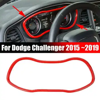 

1pcs High Quality ABS Dashboard Meter Frame Cover Red Trim for Dodge Challenger 2015 2016 2017 2018 2019
