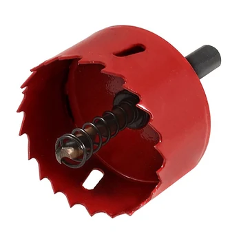

New-1 pcs Cutting 55mm Diameter Bimetal Hole Saw for Wood Alloy Iron Red black