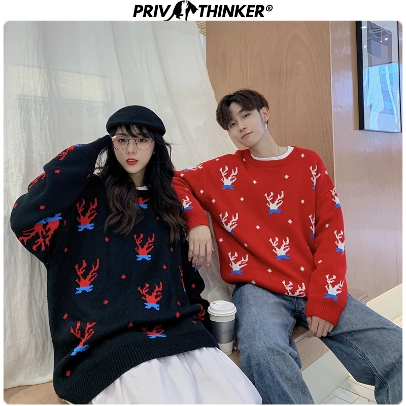 Privathinker зимняя пара 2020 рождественские винтажные свитера для мужчин и женщин