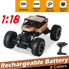 Voiture télécommandée pour enfant, jouet pour garçon, camion tout terrain, 1:18, 4WD, 2.4G, radiocommandé, nouvelle collection