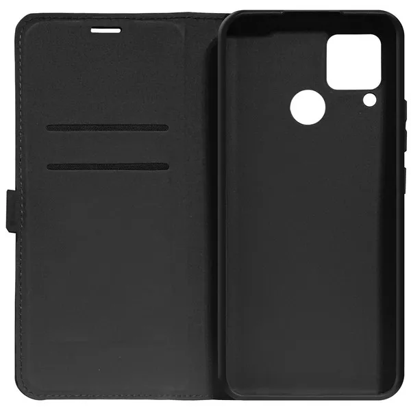 Krutoff/case flip krutoff eco book for realme C15 (реалми ц15), black case flip protection phone soft cover