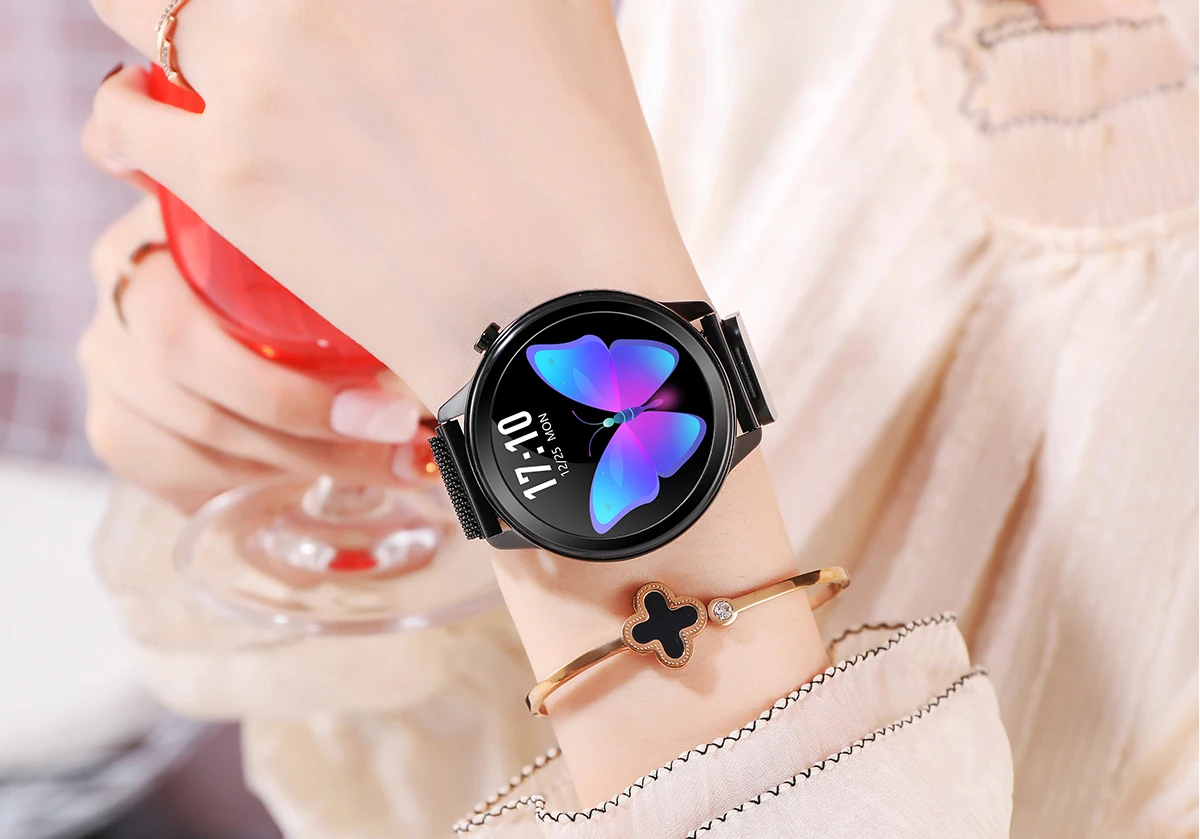 Female health (physiological cycle), Blood pressure monitori,Respiratory rate,Dynamic UI, Body temperature monitoring Smartwatch