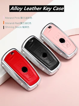 

Car-Styling Auto Alloy Leather Key Cover Shell Case For Bmw New 1 3 4 5 6 7 Series F10 F20 F30 E60 E90 E46 G30 Accessories