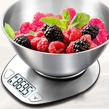 

Household Kitchen Scale With tray Electronic Food Scales Diet Scales Measuring Tool Slim LCD Digital Electronic Weighing Scale