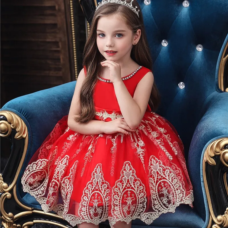 

2019 new lace girl gown birthday dress party princess dress vestidos de fiesta de noche