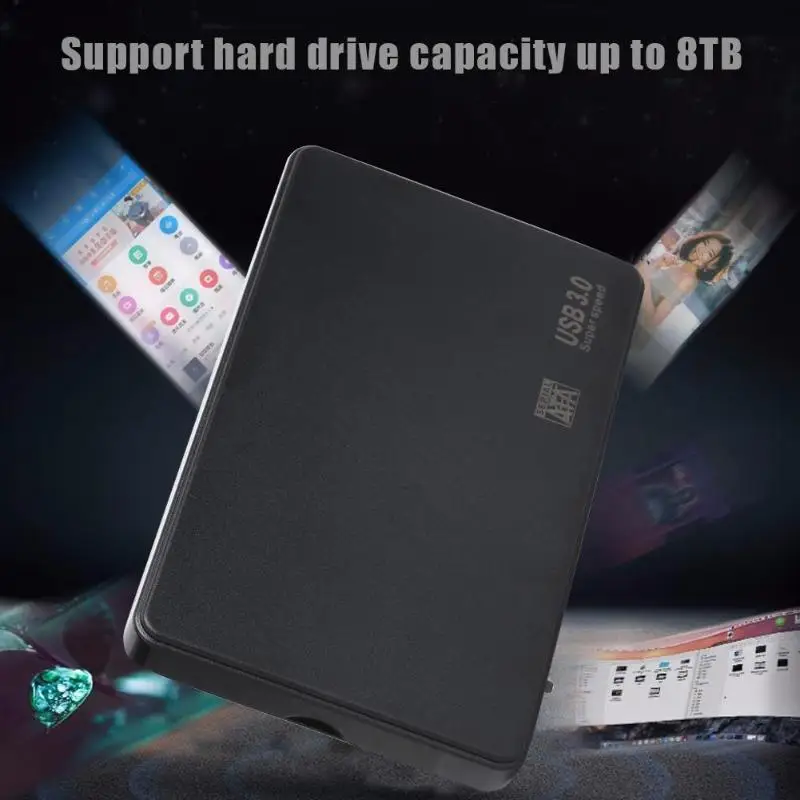 2,5 дюймов USB 3,0 для SATA3 HDD Box SSD Корпус чехол Высокоскоростная поддержка 8 ТБ USB SATA HDD корпус внешний корпус для жесткого диска