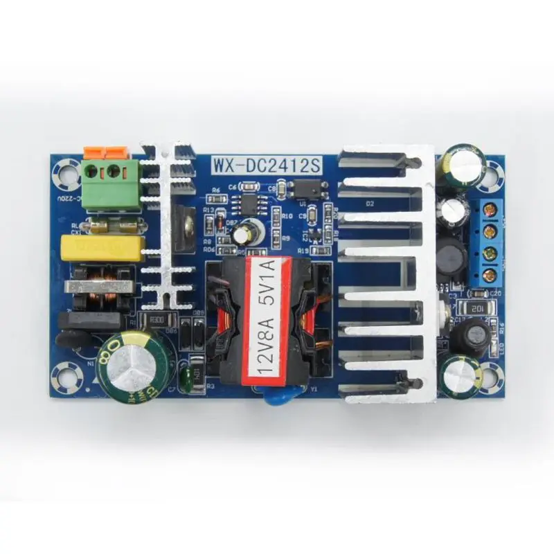 12V 8A 5V 1A 100 Вт AC/DC Питание конвертер адаптер Напряжение регулируется платформа из стеклопластика+ электронный компонент