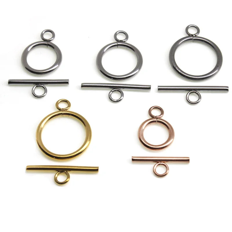 

5set/lot Stainless Steel Gold OT Clasp Toggle Clasp Chain Charm Bracelet Necklace Connector For Jewelry Making Diy Accessories