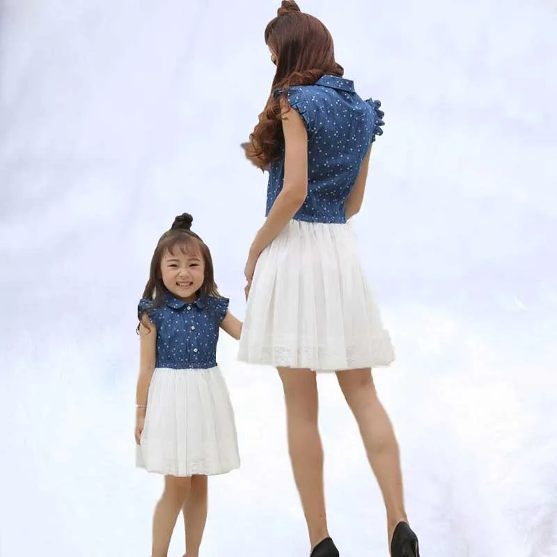 Family Matching Outfits Dress Mother Daughter Dresses Summer Family Clothing Mom and Daughter family look dress