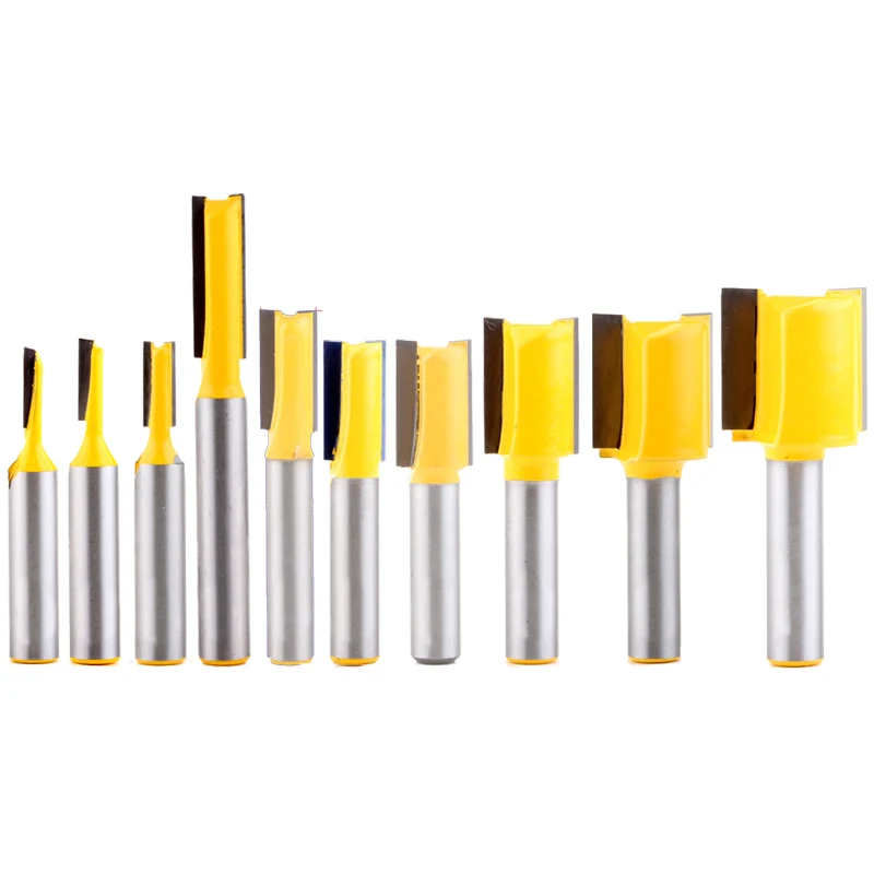 

1Pc 8Mm Shank Straight/Dado Router Bit Set 3.2,3.4,5,8,10,12,14,18,20Mm Diameter Wood Cutting Tool
