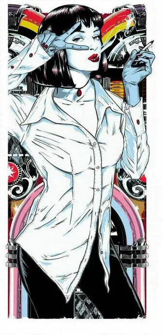 Криминальное художественное оформление классического фильма Шелковый постер