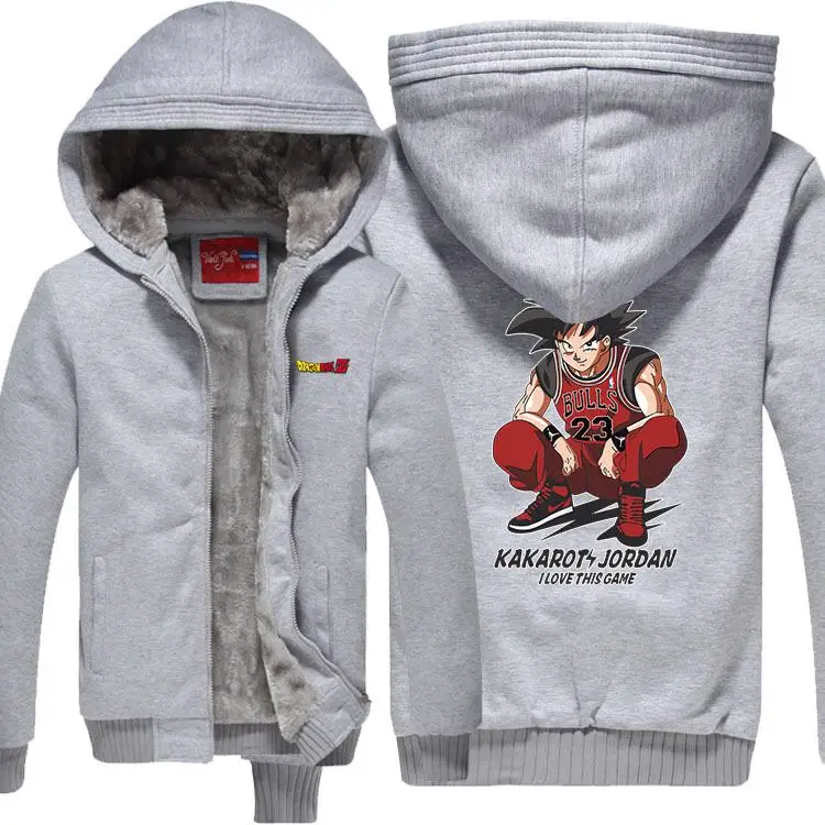 New Arrival Hoodies& Sweatshirts Anime Dragon ball Thick Hoodie Son Goku Sun Wukong Winter Tracksuit Fleece Mens - Цвет: 18