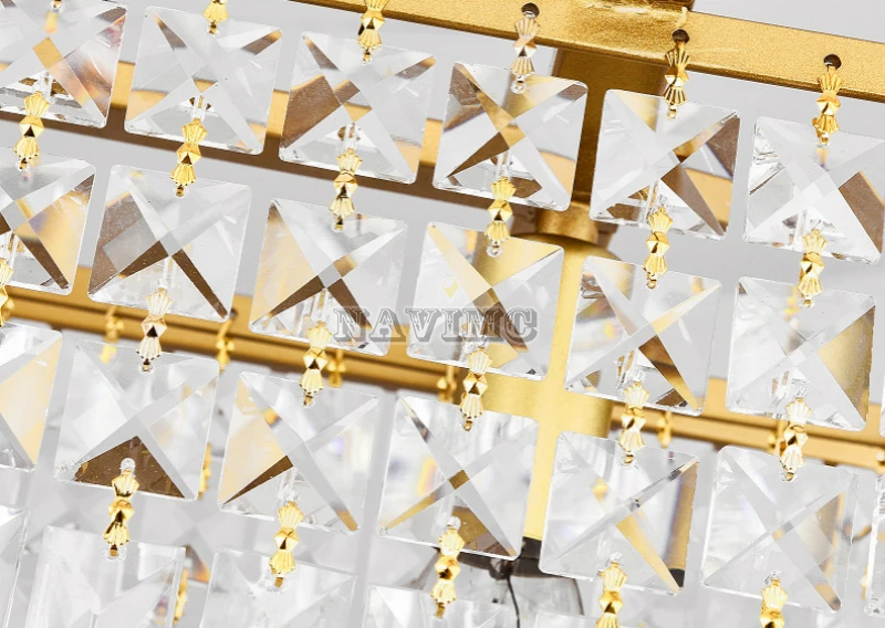 Современные золотые металлические светодиодные люстры, светильник ing Lustre Crystal для гостиной, светодиодная подвесная люстра, светильник для спальни, подвесной светильник