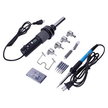 

Us Plug,Gj-8018Lcd 220V 450W Degree Adjustable Electronic Heat Hot Air Desoldering Soldering Station+Electric Soldering Iron