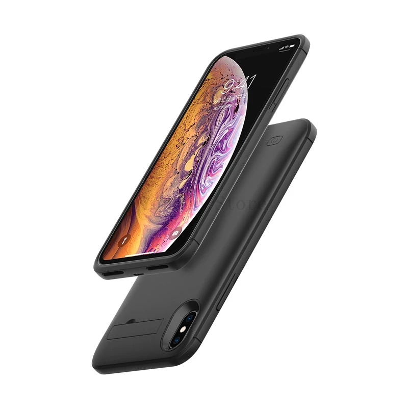 Чехол для аккумулятора для iphone XR X XS Max Slim power Bank Charing чехол для iphone 6 6S 7 8 Plus чехол для зарядного устройства с подставкой задняя крышка